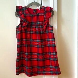 H&M Red and Green Plaid Dress, 3T